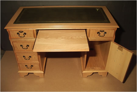 Computer desk with cupboard